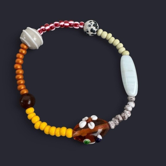 Boho Mixed Bead Bracelet Stack - 4pcs - Picture 5 of 7